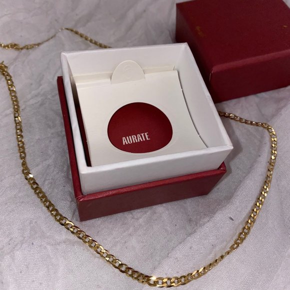 Aurate Large Gold Chain Necklace - Picture 1 of 9